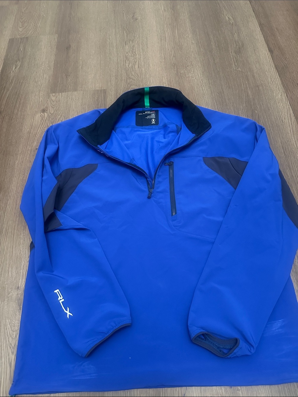 RLX Ralph Lauren Royal Blue Half-Zip Performance Pullover with Black Trim